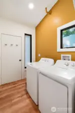 Added on area for separate laundry room 42 sq ft