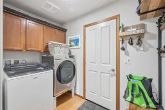 Main level laundry room. That door leads to the garage.