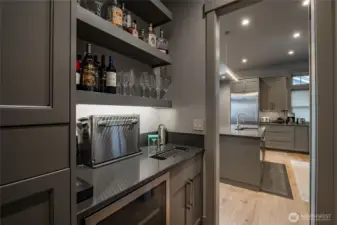 Butlers Pantry looking into the kitchen.