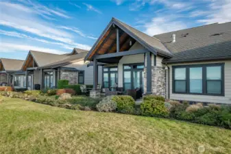 Looking into our home from the water & patio area.