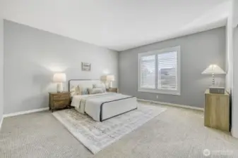 Spacious primary bedroom