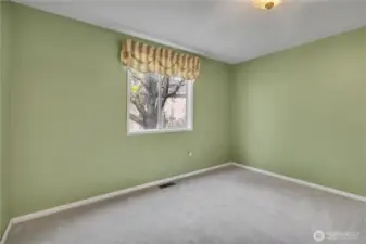 Secondary bedroom with new carpet