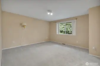 Primary bedroom with new carpet