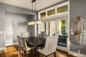 Dining room with access to outdoor living