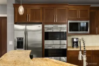 Chef's kitchen with Wolf appliance package