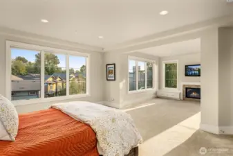 Huge primary suite with sitting space