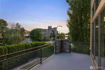 Large back deck with great lake views