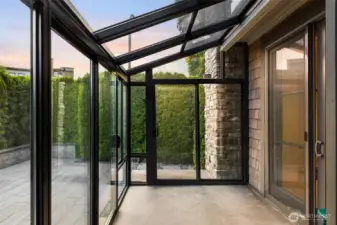 Lower level sun room for year round enjoyment