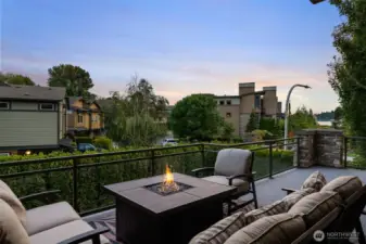 Enjoy BBQs with lake views on the back deck