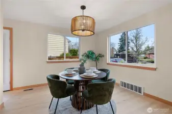 Dedicated dining space full of natural light.