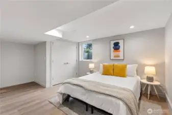 Lower level has the third bedroom.