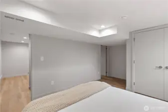 In the closet you'll find the brand-new electric furnace and water heater.