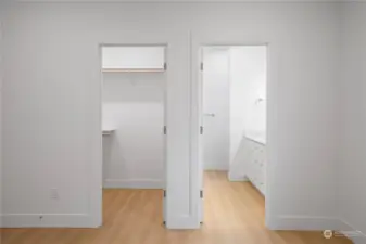 Primary closet and bath