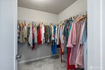 Primary walk in closet.