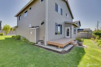 Side yard & deck off back of home.