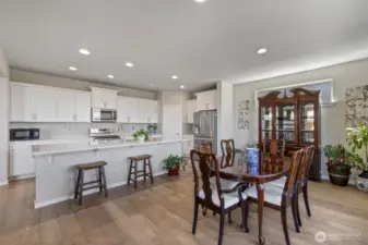 Plenty of room to entertain or have large gatherings!  Extra light from elongated window.