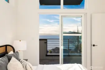 4th Level Primary Suite!  Photos are staged model of same floorplan.  Color schemes may vary.