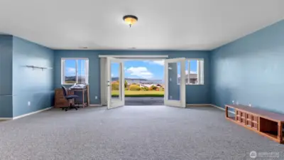 Lower rec room not staged
