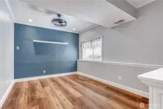 Basement bedroom or optional studio area