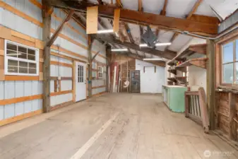 Workshop with tall ceilings