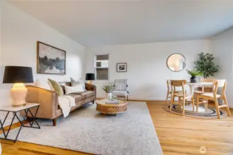 Spacious, light-filled open floor plan.