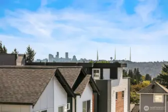 View of Downtown Seattle from Rooftop deck.