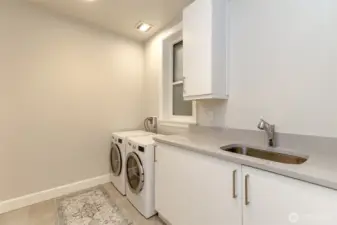 Laundry room with utility sink
