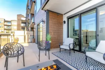 Patio is partially covered