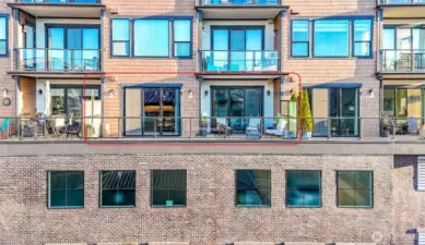 This unit has a rare double balcony