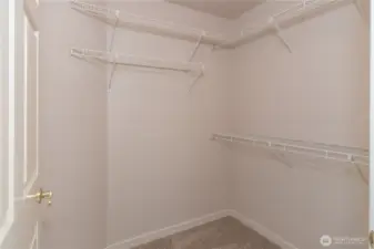 Large walk-in primary closet