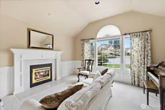 Tons of natural light w/ gas fireplace