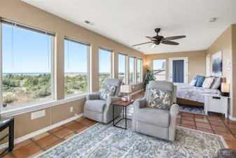 Upper Level Primary Suite with Dramatic Ocean Views