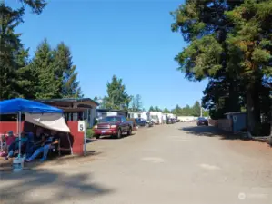 West side, mostly permanent rental spaces.