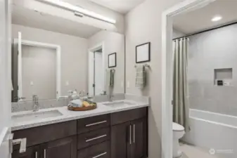 Colors & finish will vary. Guest bath.