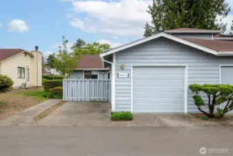 Dedicated parking and a 1-car garage