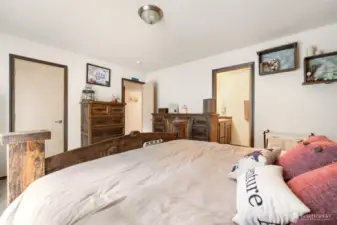 Master bedroom with on suite bath and walk in closet.