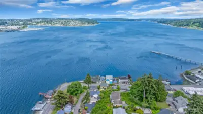 Views of Sinclair Inlet, Olympic Mountains, Bainbridge Island and more..