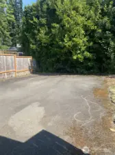 Fenced RV parking area!