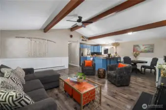Welcome home with vaulted ceilings.