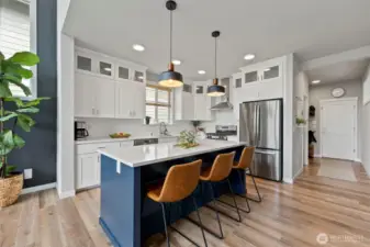 Kitchen with all stainless steel appliances included