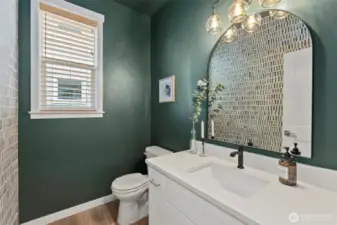 Main level powder room