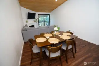 Dining meets living room
