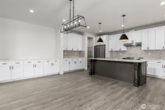 Extra cabinet storage flows to Dining Space