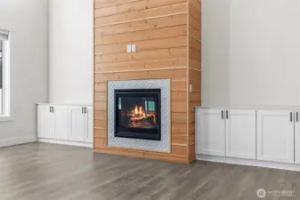 Flanked Cabinets in the Living Room