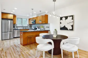 New updated lighting fixtures throughout the home.