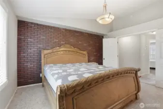 Primary bedroom with French doors