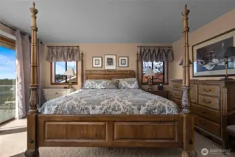 Large main level primary bedroom w/3/4 bath & walk-in closet...