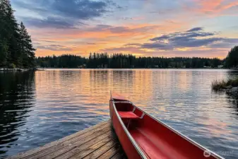 Goss Lake. Waterfront property with two living spaces.