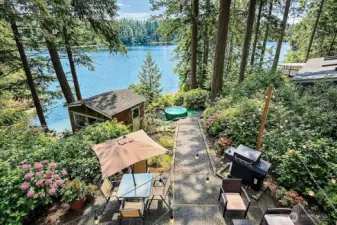 Patio off the cabin.