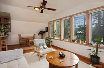 Main home. Great views of the lake from living area.